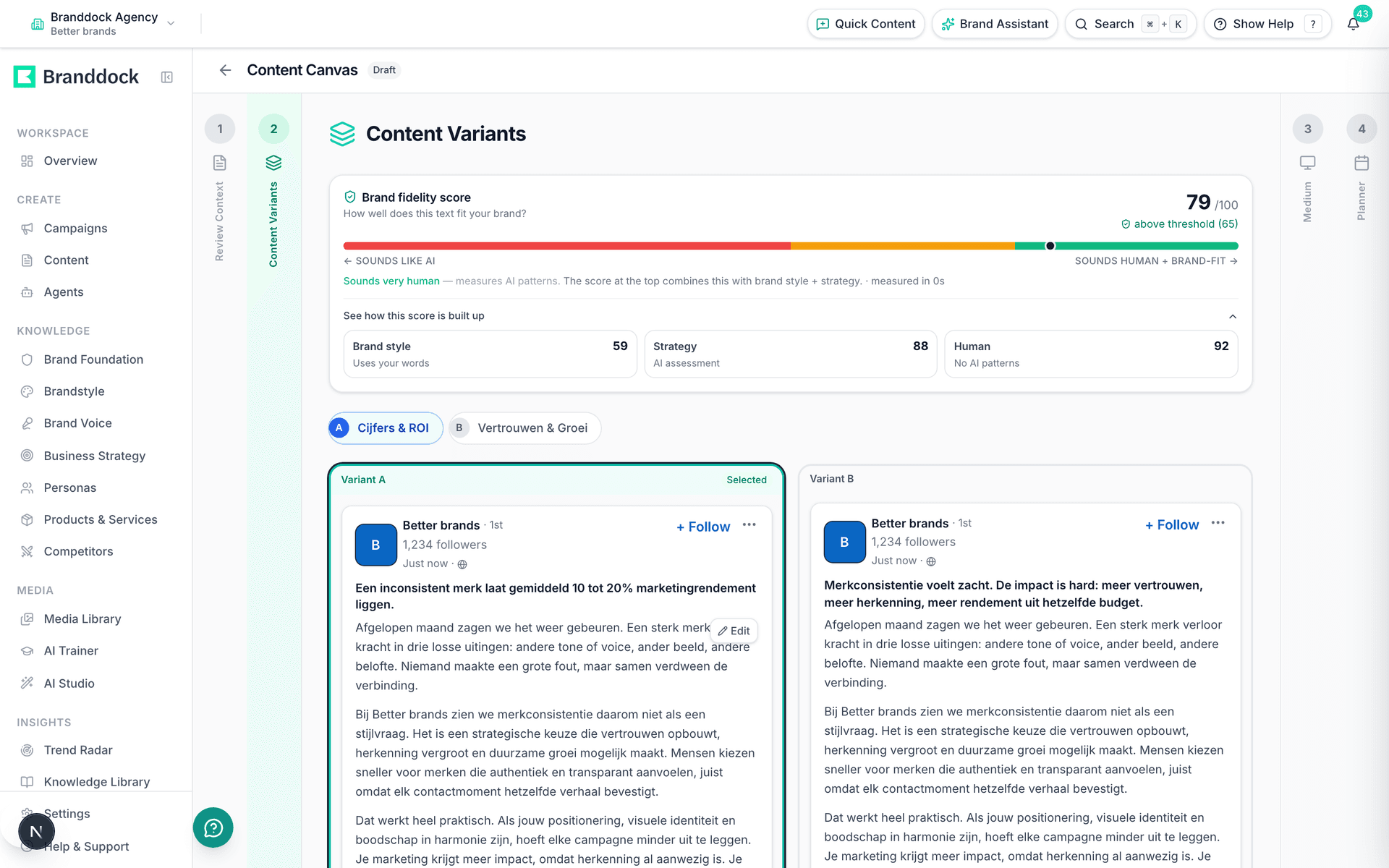 Branddock — Content Canvas
